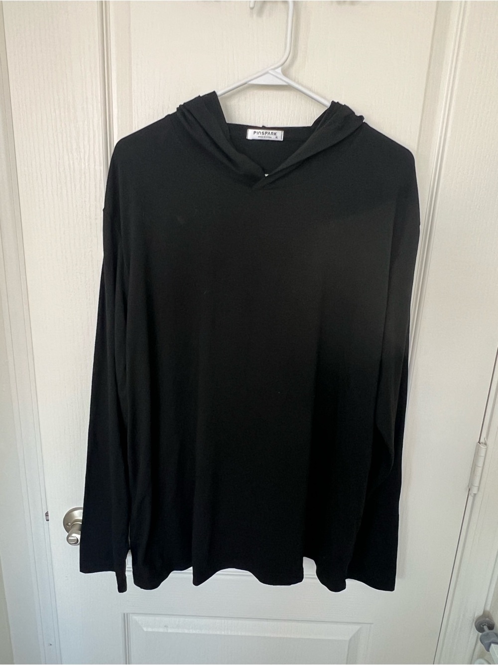 Pinspark Black Lightweight Hooded Long Sleeve Shirt